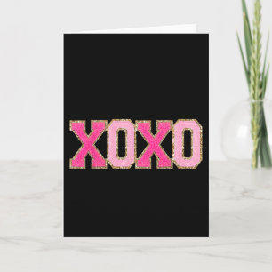 Her Embroidered Crewneck Xoxo Valentine Day  Card