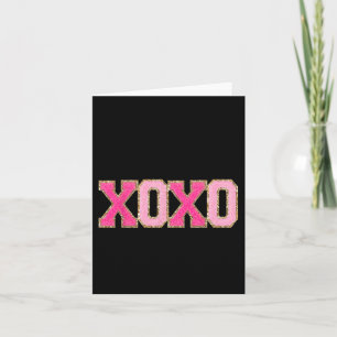 Her Embroidered Crewneck Xoxo Valentine Day Card