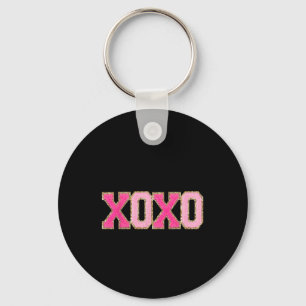Her Embroidered Crewneck Xoxo Valentine Day Key Ring