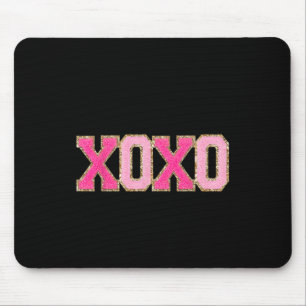 Her Embroidered Crewneck Xoxo Valentine Day  Mouse Pad