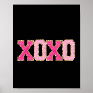 Her Embroidered Crewneck Xoxo Valentine Day Poster
