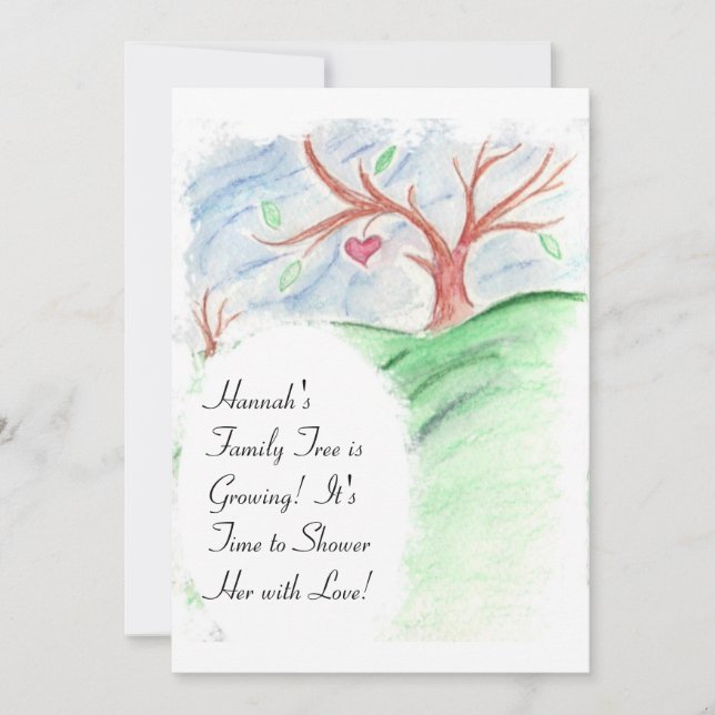 Her Family Tree is Growing -Baby Shower Invitation (Front)