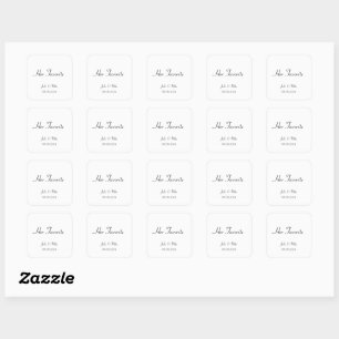 her favorite wedding favour sticker