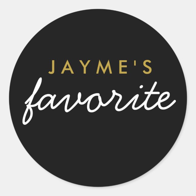 "Her" Favourite Snack Classic Round Sticker (Front)