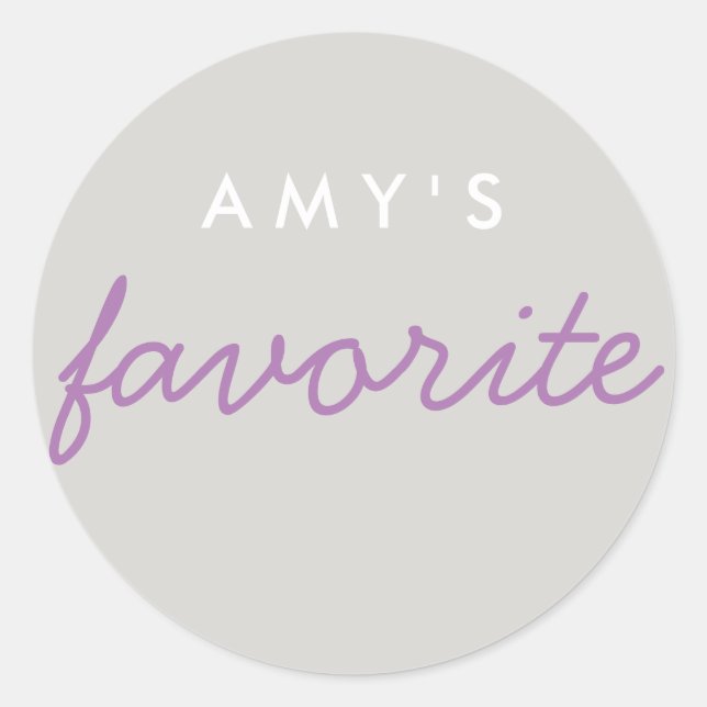 "Her" Favourite Snack Classic Round Sticker (Front)