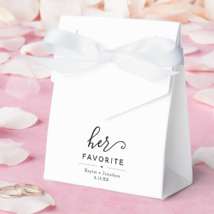 "Her Favourite" Wedding Bridal Shower Engagement Favour Box
