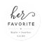 "Her Favourite" Wedding Favour Sticker