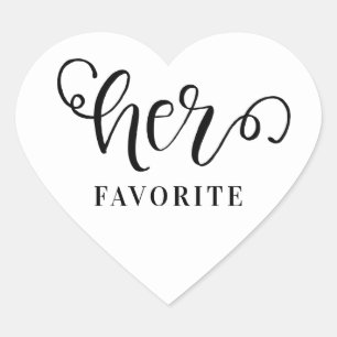 Her favourite Wedding  Heart Sticker