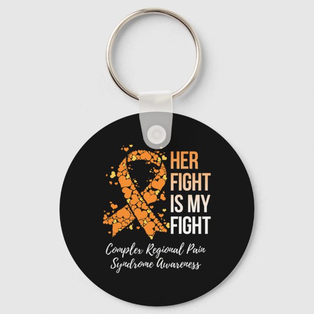 Her Fight Complex Regional Pain Syndrome Awareness Key Ring (Front)