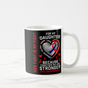 Her Fight Daughter Chd Awareness Heart Disease Gra Coffee Mug