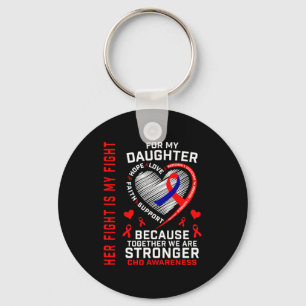 Her Fight Daughter Chd Awareness Heart Disease Gra Key Ring