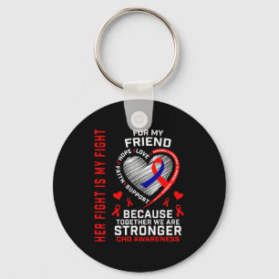 Her Fight Friend Chd Awareness Heart Disease Graph Key Ring