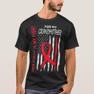 Her Fight Grandmother Grandma Heart Disease Awaren T-Shirt