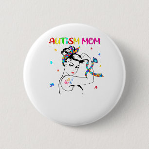 her fight is my fight autism mum 6 cm round badge