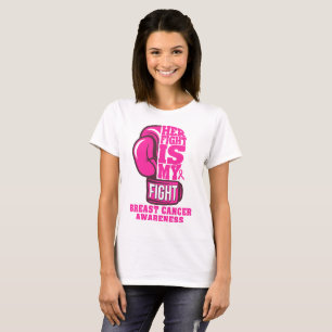 Her Fight is My Fight Boxing Glove Breast Cancer T-Shirt