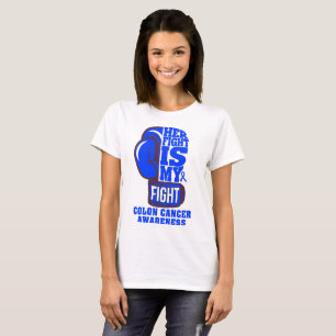 Her Fight is My Fight Boxing Glove Colon Cancer T-Shirt
