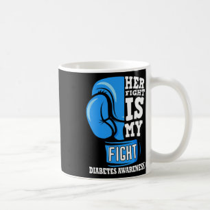 Her Fight Is My Fight Boxing Glove Diabetes Awaren Coffee Mug
