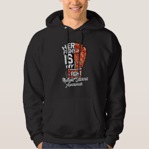 Her Fight Is My Fight Boxing Glove Multiple Sclero Hoodie