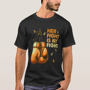 Her Fight Is My Fight Boxing Gloves Ms Awareness T-Shirt