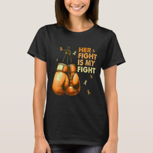 Her Fight Is My Fight Boxing Gloves Ms Awareness T-Shirt