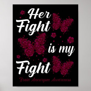 Her Fight Is My Fight Brain Aneurysm Awareness But Poster