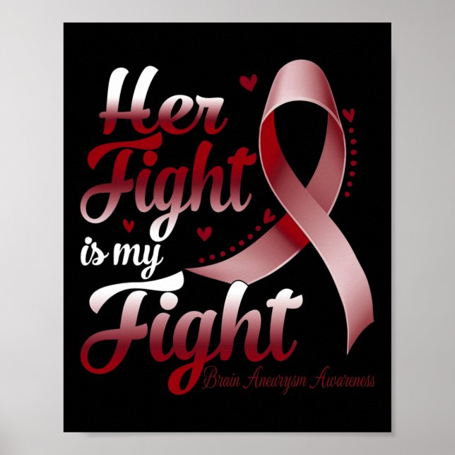 Her Fight Is My Fight Brain Aneurysm Awareness War Poster (Front)