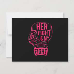 Her Fight is My Fight Breast Cancer Awareness Invitation