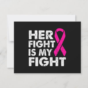 Her Fight is My Fight Breast Cancer Awareness Surv Holiday Card
