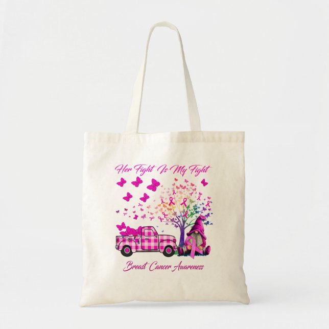 Her Fight Is My Fight Breast Cancer tree Tote Bag (Front)
