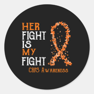 Her Fight Is My Fight Crps Awareness Classic Round Sticker
