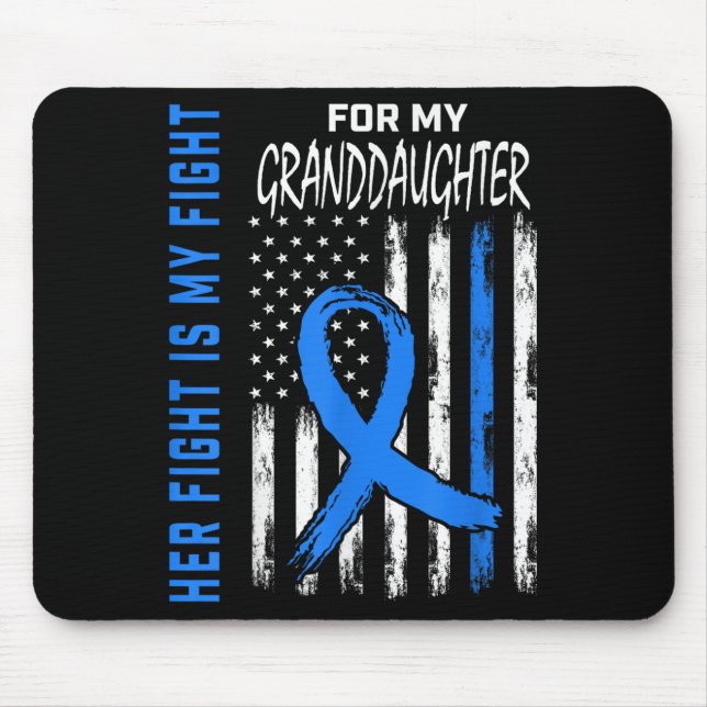 Her Fight Is My Fight Diabetes Awareness Shirt Gra Mouse Pad (Front)