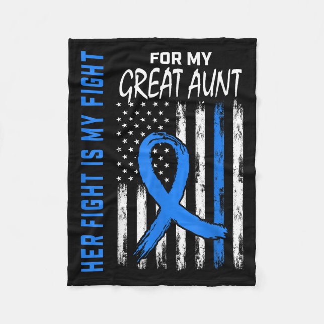 Her Fight Is My Fight Diabetes Awareness Shirt Gre Fleece Blanket (Front)