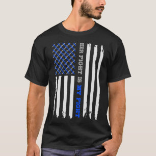 Her Fight is My Fight Diabetes Type 1 American Fla T-Shirt