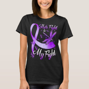 Her Fight Is My Fight Dragonfly Alzheimer's T-Shirt