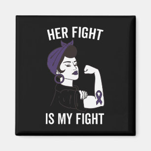 Her Fight Is My Fight Epilepsy Awareness Purple Wo Magnet