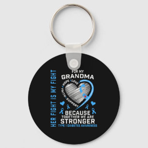 Her Fight Is My Fight Grandma Type 1 Diabetes Shir Key Ring