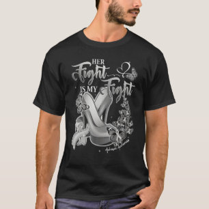 Her Fight Is My Fight Grey High Heels Aphasia Awar T-Shirt