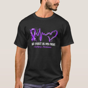 Her Fight Is My Fight Heartbeat Epilepsy Awareness T-Shirt
