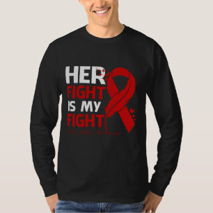 Her Fight Is My Fight HIV AIDS AWARENESS Feather T-Shirt