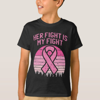 Her Fight Is My Fight Husband Breast Cancer Awaren T-Shirt
