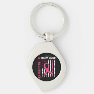 Her Fight Is My Fight I Wear Pink Sister Breast Ca Key Ring