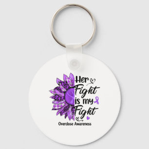 Her Fight Is My Fight Leopard Sunflower Overdose A Key Ring