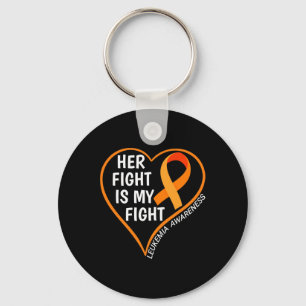 Her Fight Is My Fight Leukaemia Awareness Key Ring