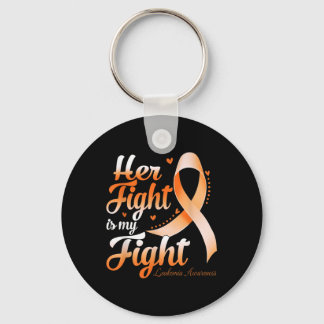 Her Fight Is My Fight Leukaemia Awareness Warrior Key Ring