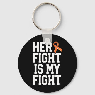 Her Fight Is My Fight Leukaemia Cancer Husband Men Key Ring