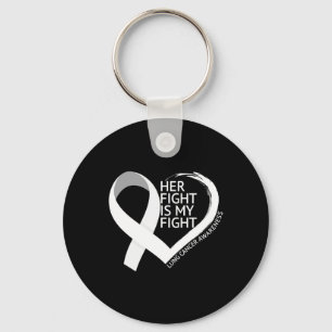 Her Fight Is My Fight Lung Cancer Awareness Month Key Ring