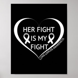 Her Fight Is My Fight Lung Cancer Awareness Month  Poster