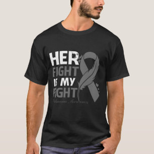 Her Fight Is My Fight MELANOMA AWARENESS Feather T-Shirt