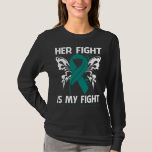 Her Fight Is My Fight PTSD AWARENESS Butterfly T-Shirt