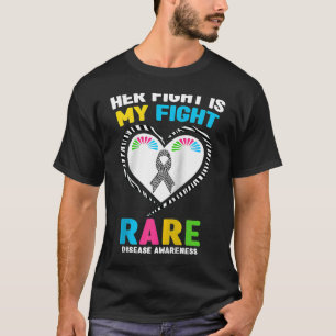 Her Fight is My Fight Rare Disease Awareness Ragla T-Shirt